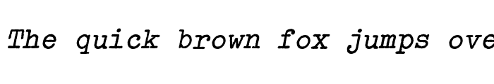 Preview of OldTypewriterEF ExObl Bold
