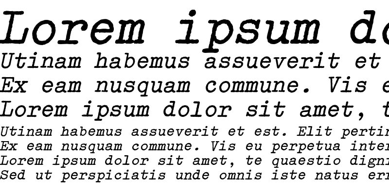Sample of OldTypewriterEF ExObl
