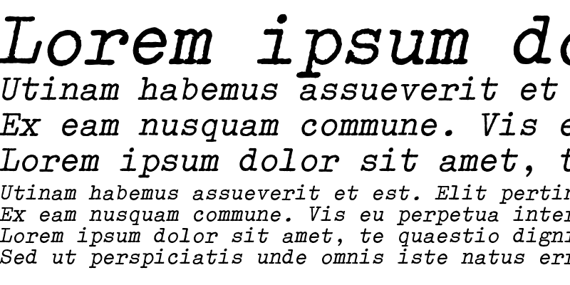 Sample of OldTypewriterEF Obl