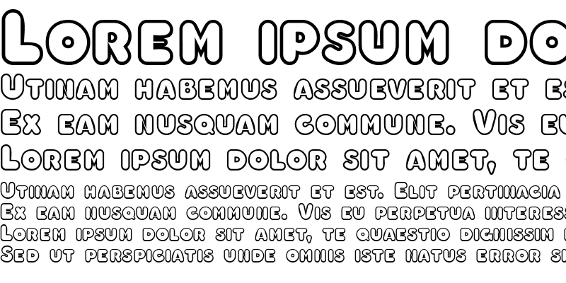 Sample of OleadaOutlineSCapsSSK Bold