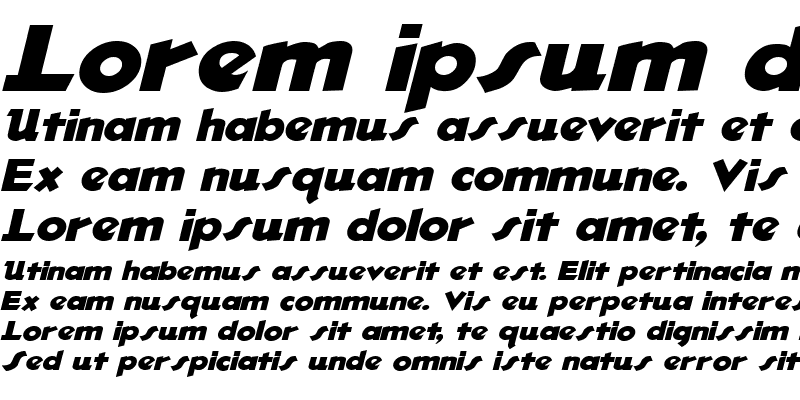Sample of OleExtended Italic