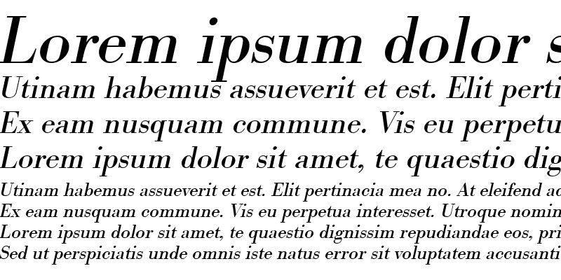 Sample of OlgaBecker Italic