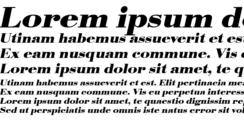Sample of OlgaBeckerExtended Bold Italic