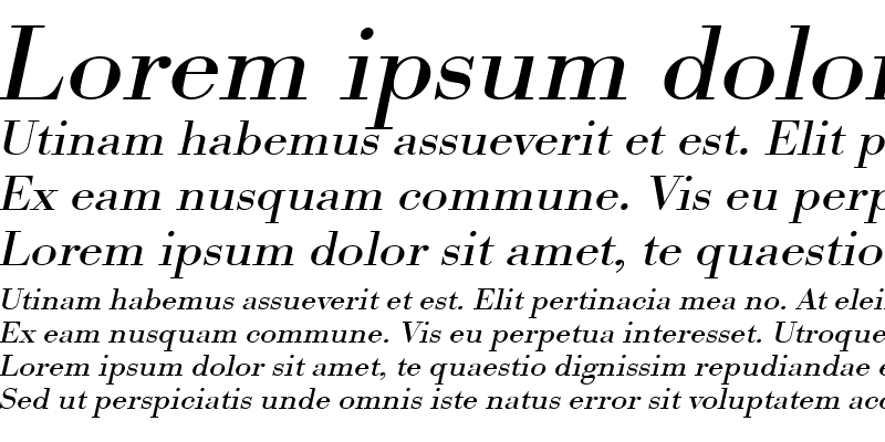 Sample of OlgaBeckerExtended Italic