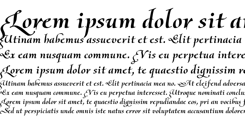 Sample of Olietta script-Poesia