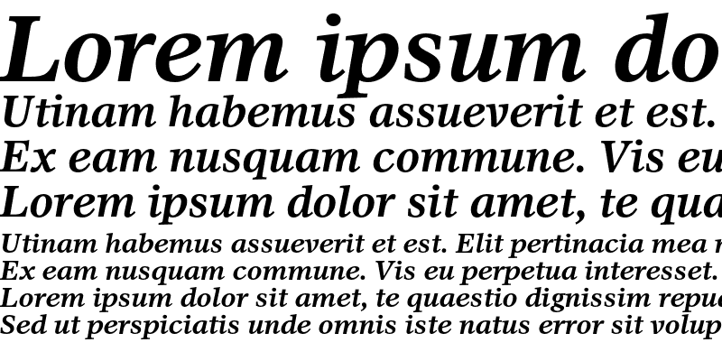 Sample of Olympian Bold Italic