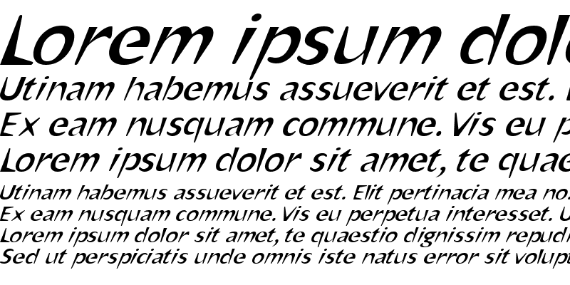 Sample of OmahaThin Italic