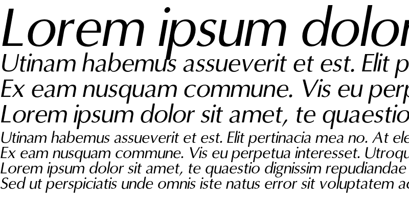 Sample of Omni Book Italic