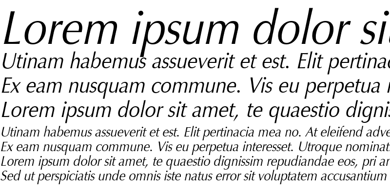 Sample of OpalB Italic