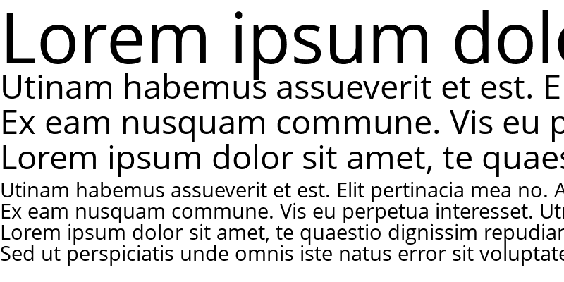 Sample of Open Sans