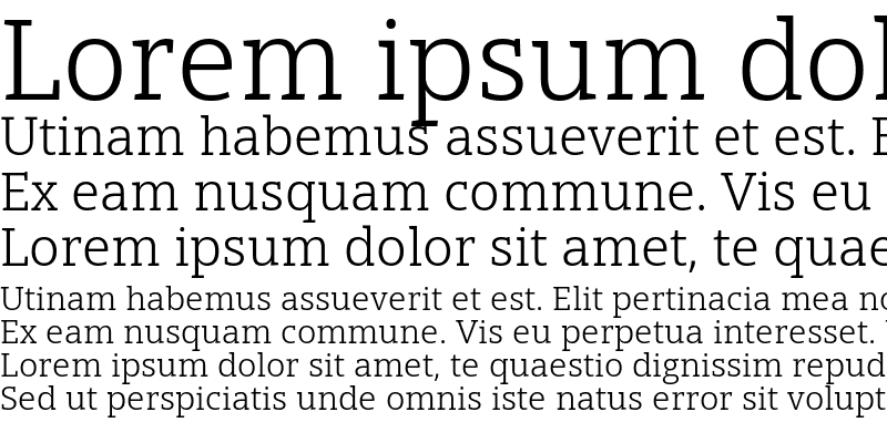 Sample of Open Serif