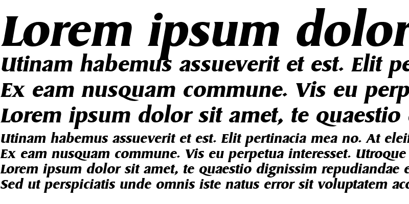 Sample of Opera SF Bold Italic