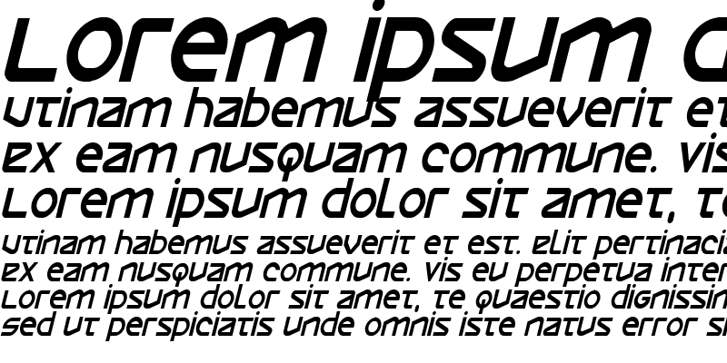 Sample of Opilio Condensed Italic