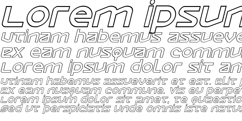 Sample of Opilio Outline Italic Italic
