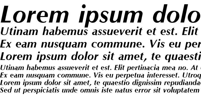 Sample of Optane Bold Italic