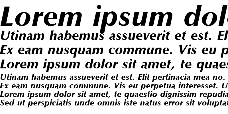 Sample of Optane ExtraBold Italic