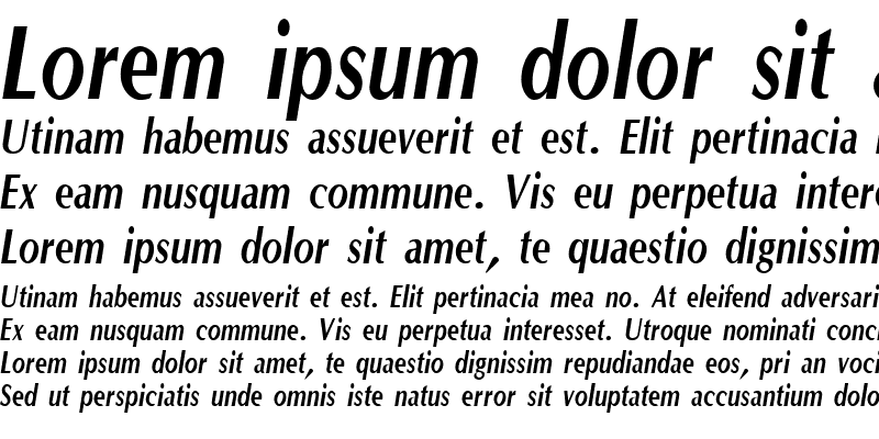 Sample of OptaneCompact Bold Italic