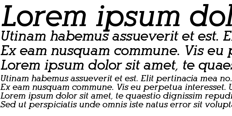 Sample of Optasia SSi Bold Italic
