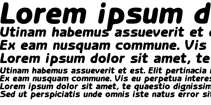 Sample of OptasiaSSK Bold Italic