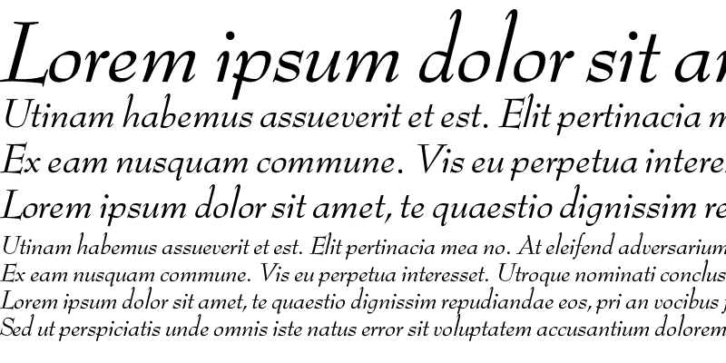 Sample of OPTIBenjieModern-Italic