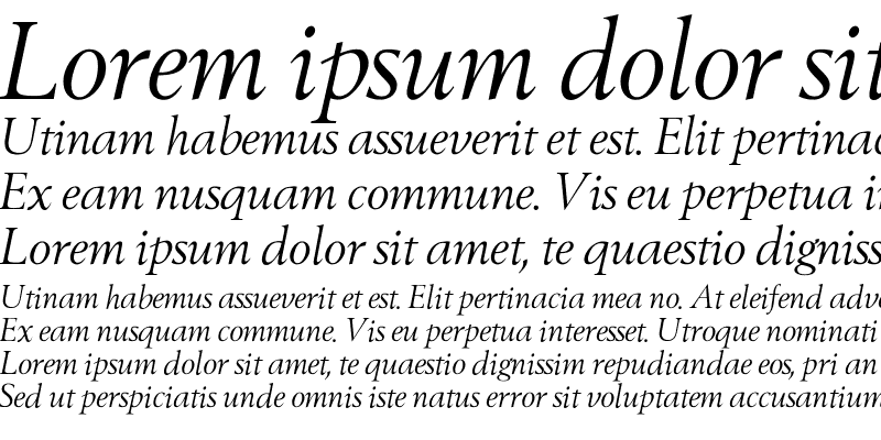 Sample of OPTIBerling Agency Italic