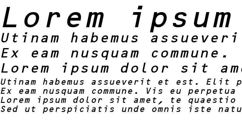 Sample of Optical B Italic