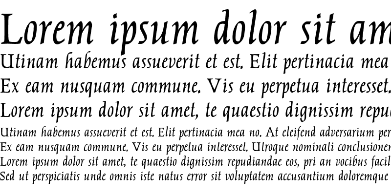 Sample of OPTICather Italic