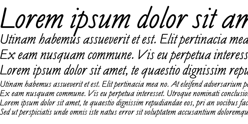 Sample of OPTICookeSans Italic