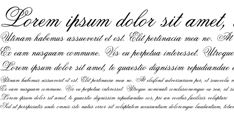Sample of OPTIFlemish Script Regular