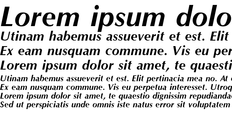 Sample of Optim Bold Italic