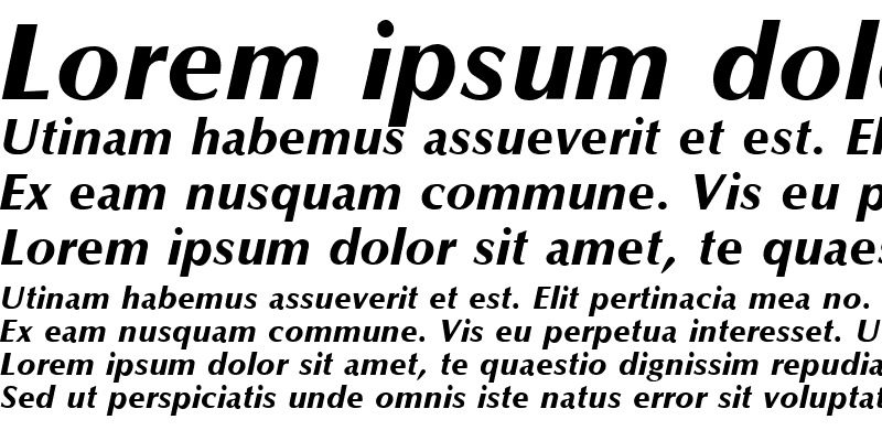 Sample of Optim ExtraBold Italic
