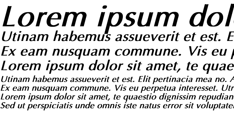 Sample of Optima Bold Italic