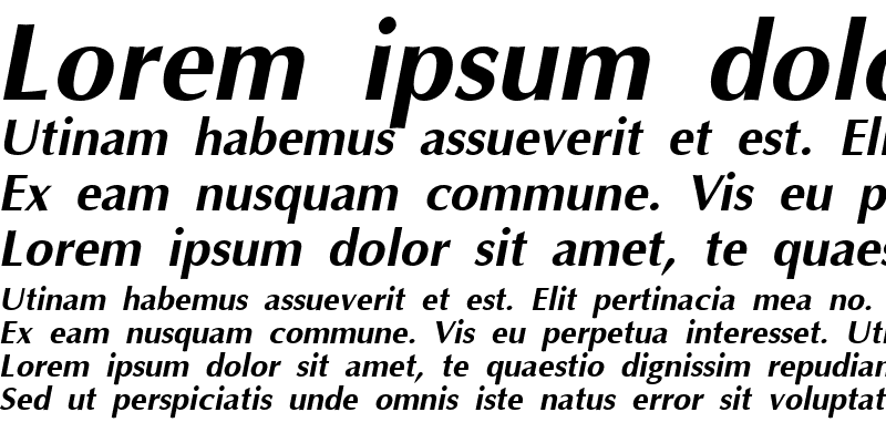 Sample of Optima Cyr Bold Italic