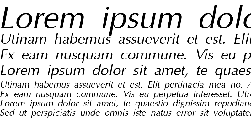 Sample of Optima Cyr Italic