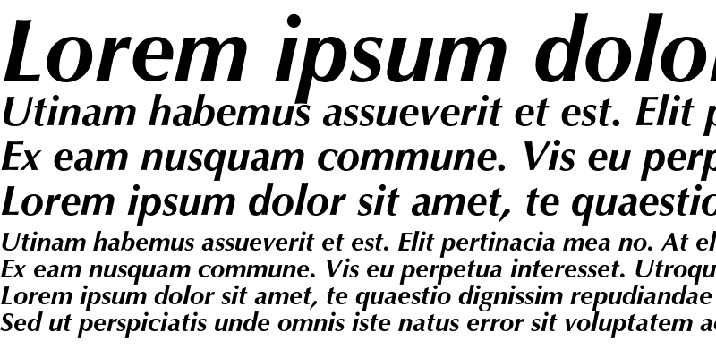 Sample of Optima LT Std Bold Italic