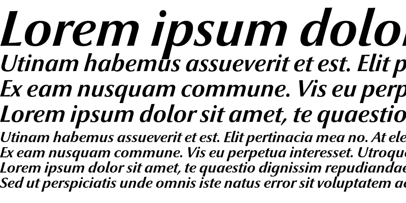 Sample of Optima nova LT Bold Italic