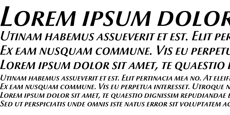 Sample of Optima nova LT Demi Small Caps Italic