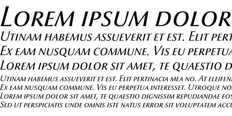 Sample of Optima nova LT Small Caps Italic