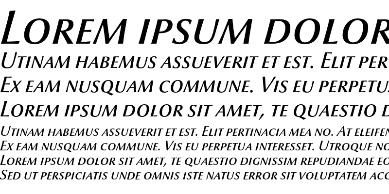 Sample of Optima nova LT Small Caps Medium Italic