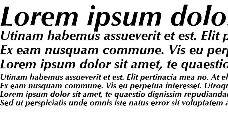 Sample of Optimum Bold Italic