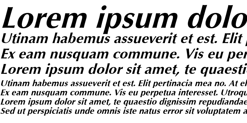 Sample of Optimum-Bold Italic