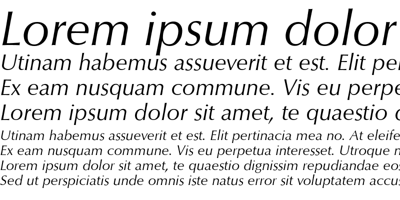 Sample of Optimum-RomanItalic