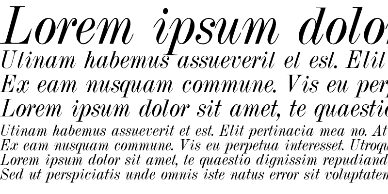 Sample of OPTITorry Italic