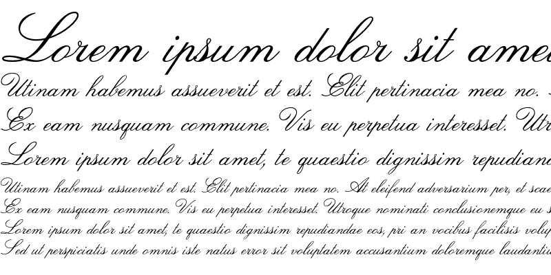 Sample of OPTIVenetian Script Regular