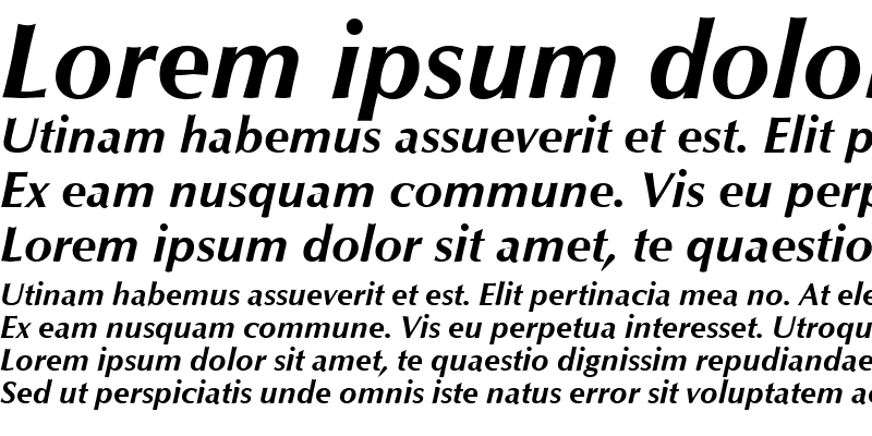 Sample of Opus Bold Italic