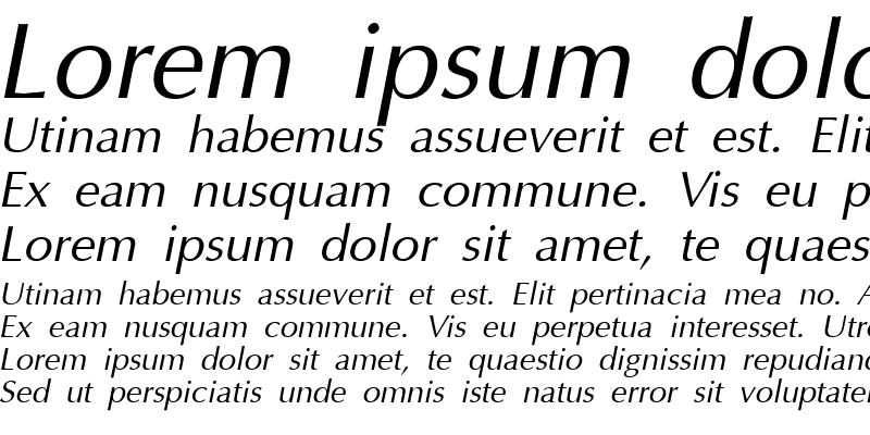 Sample of Opus Italic Cyrillic