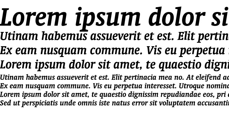 Sample of Oranda Bold Italic