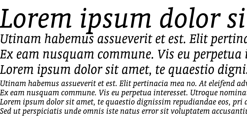 Sample of Oranda Italic