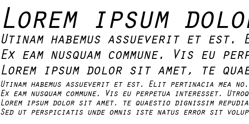 Sample of Orator Italic