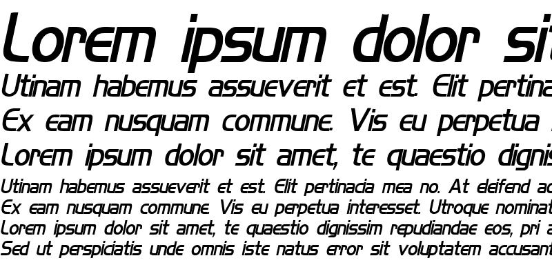 Sample of Orbit-Condensed Bold Italic
